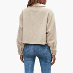 Women’s Corduroy Transitional Jacket with Lapel Collar - Image 3