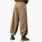 Women’s Corduroy Trousers with Side Pockets and Button Cuffs - Image 4