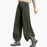 Women’s Corduroy Trousers with Side Pockets and Button Cuffs - Image 7