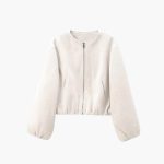Women’s Cropped Jacket with Zipper Closure - Image 6