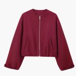 Women’s Cropped Jacket with Zipper Closure - Image 5