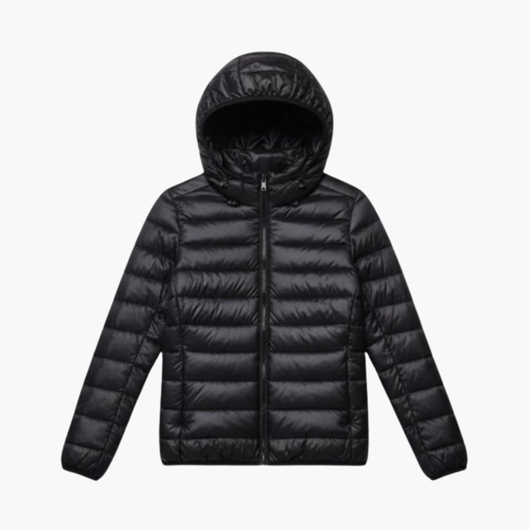 Women_sDownJacketwithHoodandZipper.png Women’s Down Jacket with Hood and Zipper - Image 1