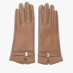 Women’s Full Finger Gloves with Lined Interior and Decorative Strap - Image 7