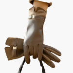 Women’s Full Finger Gloves with Lined Interior and Decorative Strap - Image 2
