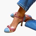 Women’s Heeled Sandals with Buckled Strap and Closed Round Toe - Image 2