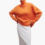 Women’s High Neck Jumper with Ribbed Hem and Long Sleeves - Image 3