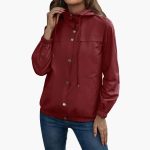 Women’s Hooded Jacket with Snap Buttons - Image 2