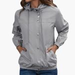 Women’s Hooded Jacket with Snap Buttons - Image 6