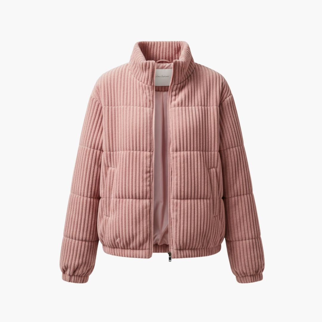 Women_sJacketwithRibbedSurfaceandZipper.jpg Women’s Jacket with Ribbed Surface and Zipper - Image 1