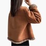 Women’s Jacket with Sherpa-Style Trim - Image 4