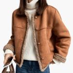 Women’s Jacket with Sherpa-Style Trim - Image 2