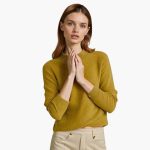 Women’s Sweater with Draped Neckline and Ribbed Cuffs - Image 5