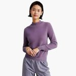 Women’s Sweater with Draped Neckline and Ribbed Cuffs - Image 2