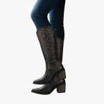 Women’s Knee-High Boots with Pointed Toe and Side Zipper - Image 3