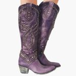 Women’s Knee-High Boots with Pointed Toe and Side Zipper - Image 6