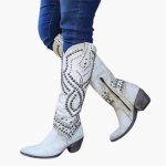 Women’s Knee-High Boots with Pointed Toe and Side Zipper - Image 5