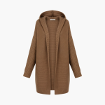 Women’s Knitted Cardigan with Hood and Open Front - Image 17