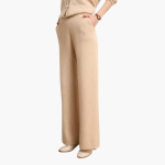 Women’s Knitted Trousers with Elastic Waist and Wide Legs - Image 2
