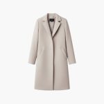 Women's Long Coat with Collar and Buttons