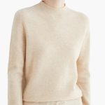 Women’s Mock Neck Sweater with Long Sleeves and Ribbed Trim - Image 3