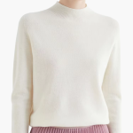 Women’s Mock Neck Sweater with Long Sleeves and Ribbed Trim - Image 5