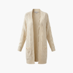 Women’s Open Front Cardigan with Long Sleeves