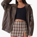 Women’s Oversized Bomber Jacket with Zip Closure and Long Sleeves - Image 8