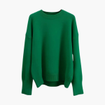 Women’s Oversized Knitted Sweater with Long Sleeves and Round Neck - Image 5