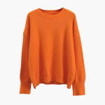 Women’s Oversized Knitted Sweater with Long Sleeves and Round Neck - Image 7