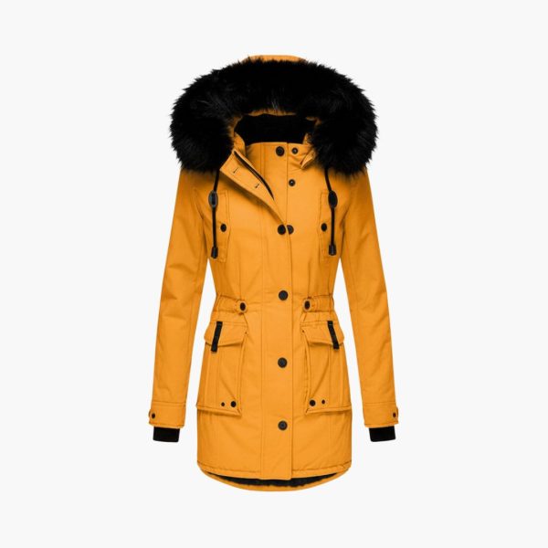Women’s Parka Jacket with Hood and Flap Pockets