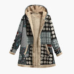 Women’s Patchwork Overcoat with Soft Lining and Hood - Image 5