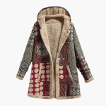Women’s Patchwork Overcoat with Soft Lining and Hood - Image 4