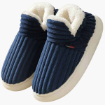 Women’s Plush Slippers with Ribbed Surface and Inner Lining - Image 4