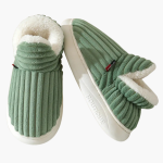 Women’s Plush Slippers with Ribbed Surface and Inner Lining - Image 6
