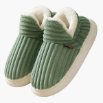 Women’s Plush Slippers with Ribbed Surface and Inner Lining - Image 7