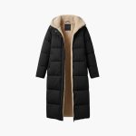 Women's Quilted Coat with Hood and Lined Interior