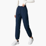 Women’s Quilted Jogger Trousers with Elastic Waist and Cuffed Hem - Image 4