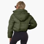 Women’s Short Jacket with Hood and Front Zipper - Image 9
