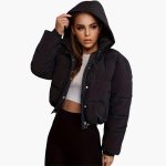 Women’s Short Jacket with Hood and Front Zipper - Image 10