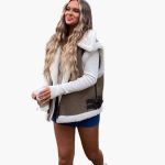 Women’s Sleeveless Vest with Faux Shearling Lining - Image 4