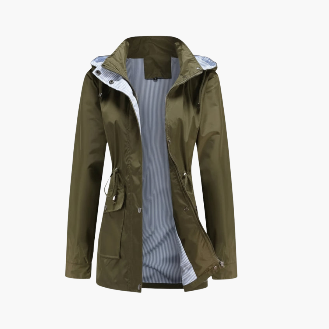 Women_sTrenchCoatwithDetachableHood.png Women’s Trench Coat with Detachable Hood - Image 1