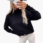 Women’s Turtleneck Sweater with Button Cuffs - Image 7