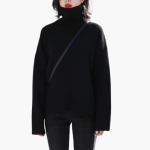 Women’s Turtleneck Sweater with Long Sleeves and Ribbed Texture - Image 5