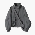 Women’s Windbreaker Jacket with Elastic Cuffs and Front Pockets - Image 4