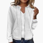 Women’s Zip-Up Hoodie with Drawstring Hood - Image 4