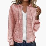 Women’s Zip-Up Hoodie with Drawstring Hood - Image 5