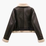 Women’s Zip Jacket with Belted Hem and Inner Lining - Image 3