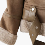 Women’s Zip Jacket with Plush Inner Layer and Adjustable Belt Hem - Image 6