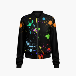 Women’s Bomber Jacket with Printed Surface