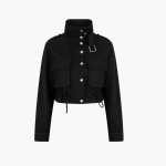 Women’s Cropped Jacket with Flap Pockets